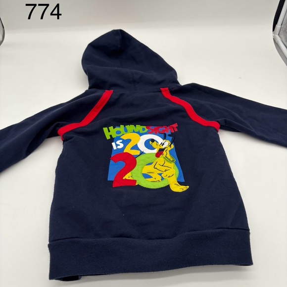 Disney World Pluto Pullover Hoodie Embroidered Mickey Mouse Parks Kids Xs 4/5 - Picture 1 of 4